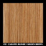 26" Deluxe Remi Weave Hair Extensions 140g in #12 - Caramel Blonde / Golden Brown - Dolled Up Hair Extensions - 1