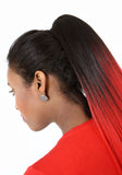 18" Dip Dye Deluxe Remy Weave Hair Extensions 140g in #1/Bright Red - Jet Black/Bright Red - Dolled Up Hair Extensions - 4