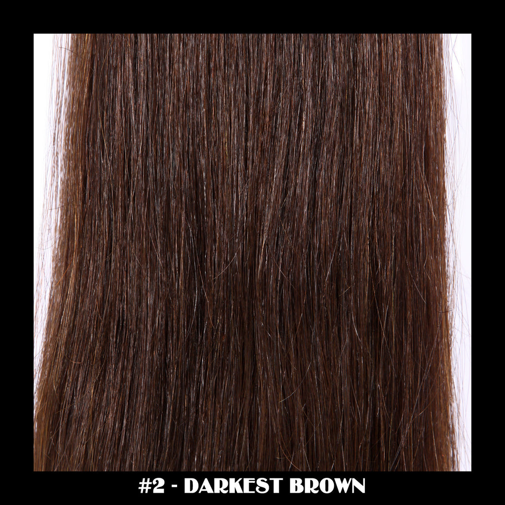 26" Deluxe Remi Weave Hair Extensions 140g in #2 - Darkest Brown