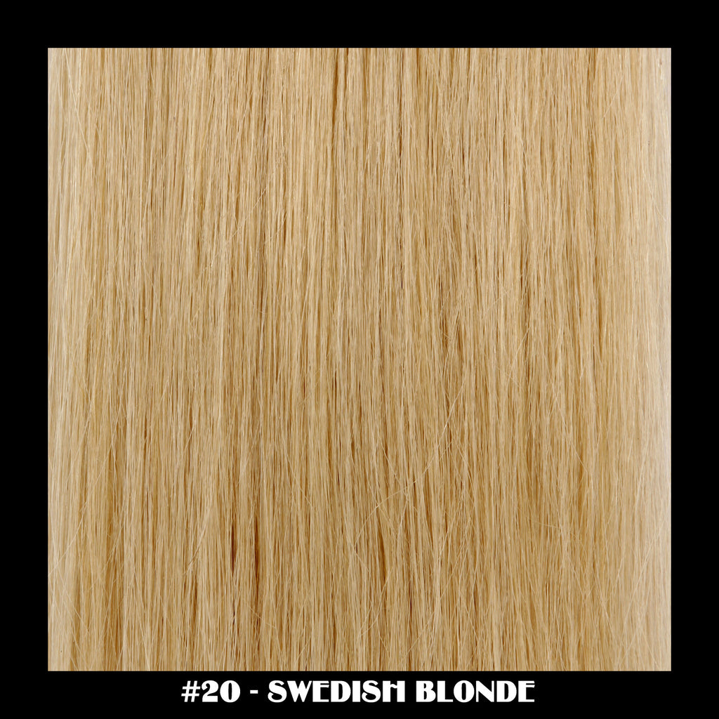 20" Deluxe Remi Weave Hair Extensions 140g in #20 - Swedish Blonde