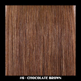 26" Deluxe Remi Weave Hair Extensions 140g in #6 - Chocolate Brown - Dolled Up Hair Extensions - 1