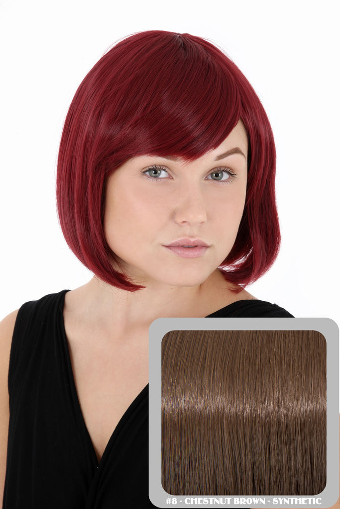 Breeze Classic Bob Full Head Synthetic Wig in #8 Chestnut Brown