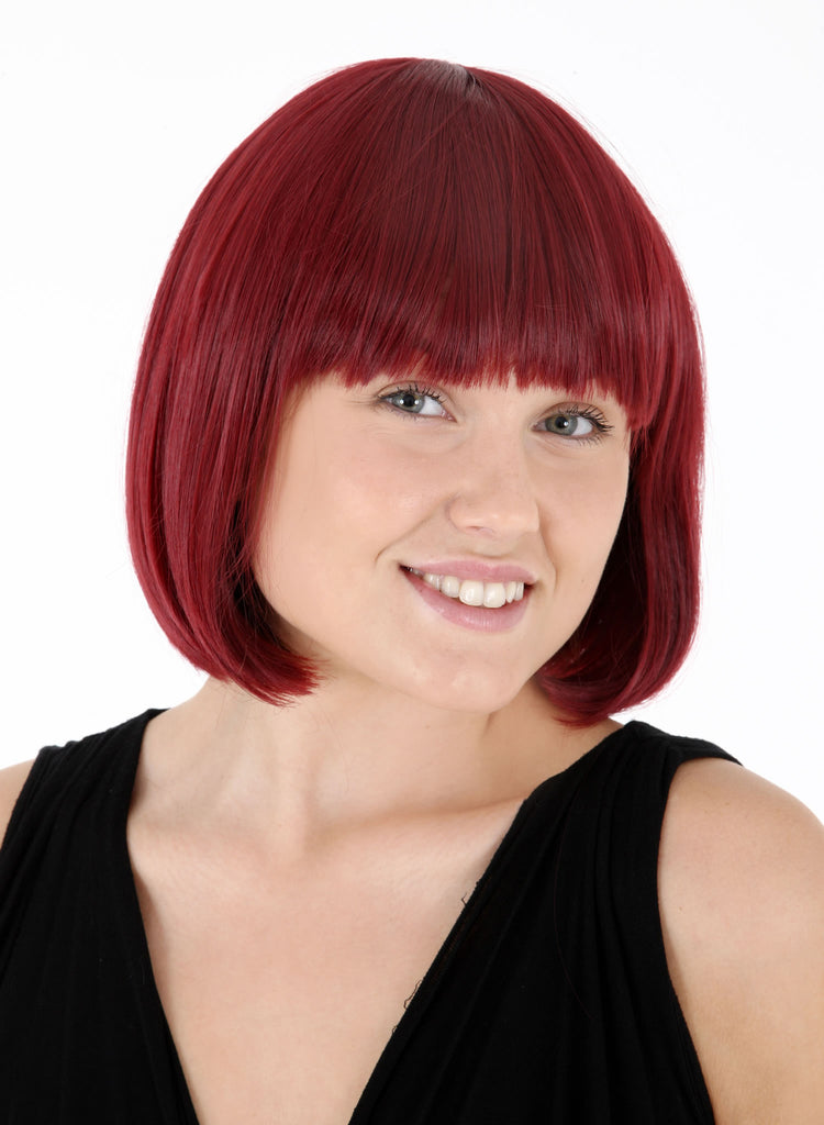Breeze Party Bob Full Head Synthetic Wig in #20F Poppy Red