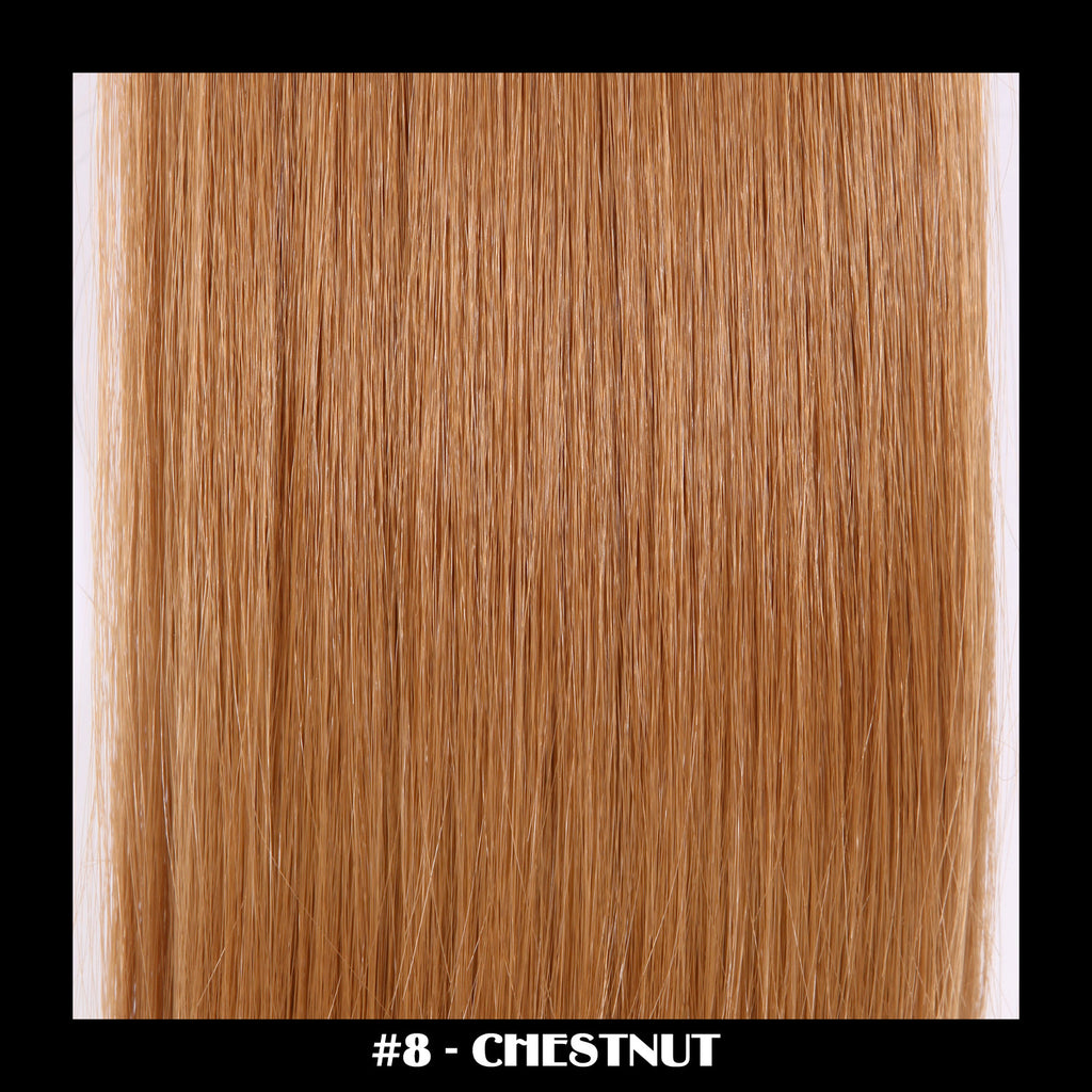 20" Deluxe Remi Weave Hair Extensions 140g in #8 - Chestnut Brown