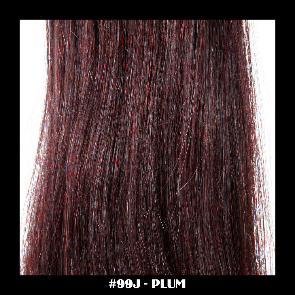 26" Deluxe Remi Weave Hair Extensions 140g in #99J - Plum