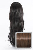 Chloe Long Natural Wavy Synthetic Half Head Wig in Warm Brunette #2/30 - Dolled Up Hair Extensions - 1