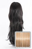 Chloe Long Natural Wavy Synthetic Half Head Wig in Honey Blonde #27/613 - Dolled Up Hair Extensions - 1