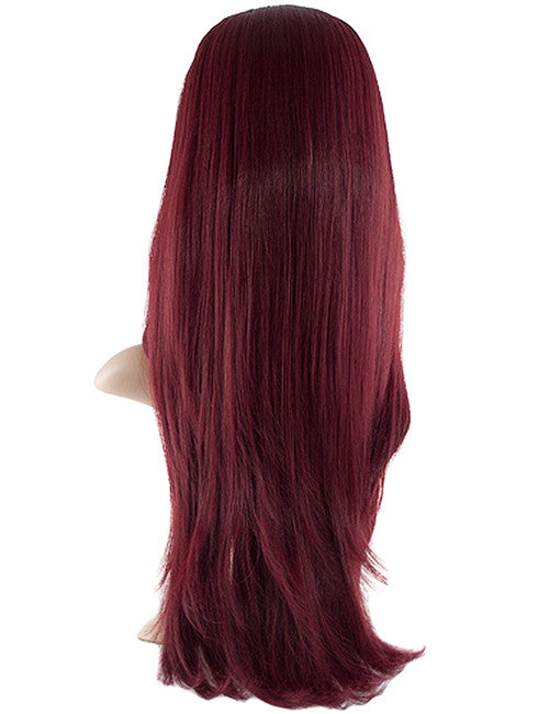 Chloe Long Natural Wavy Synthetic Half Head Wig in Dark Brown #4