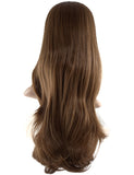 Chloe Long Natural Wavy Synthetic Half Head Wig in Golden Brown #12 - Dolled Up Hair Extensions - 1