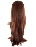 Chloe Long Natural Wavy Synthetic Half Head Wig in Auburn #33/30 - Dolled Up Hair Extensions - 1