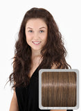 Grace Long Beach Wavy Half Head Wig in Dark Brown & Caramel #4/27 - Dolled Up Hair Extensions - 1