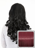 Ruby 20" Curly Half Head Synthetic Wig in Burgundy #118 - Dolled Up Hair Extensions - 1