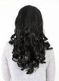 Ruby 20" Curly Half Head Synthetic Wig in Darkest Brown #2 - Dolled Up Hair Extensions - 1