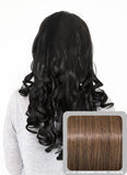Ruby 20" Curly Half Head Synthetic Wig in Dark Brown & Caramel #4/27 - Dolled Up Hair Extensions - 1