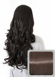 Eva 24" Long Loose Curls Half Head Wig in Chocolate Brown #6 - Dolled Up Hair Extensions - 1