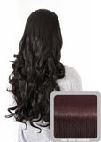 Eva 24" Long Loose Curls Half Head Wig in Plum #99J - Dolled Up Hair Extensions - 1