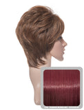 Lola Short Cropped Full Head Synthetic Wig in Burgundy #118 - Dolled Up Hair Extensions - 1
