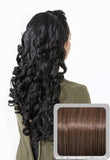 Alice 22" Long Fancy Curls Half Head Wig in Warm Brunette #2/30 - Dolled Up Hair Extensions - 1