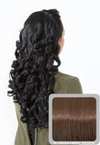 Alice 22" Long Fancy Curls Half Head Wig in Chestnut Brown #8 - Dolled Up Hair Extensions - 1