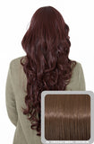 Olivia Long Curly Full Head Synthetic Wig in Chestnut Brown #8 - Dolled Up Hair Extensions - 1