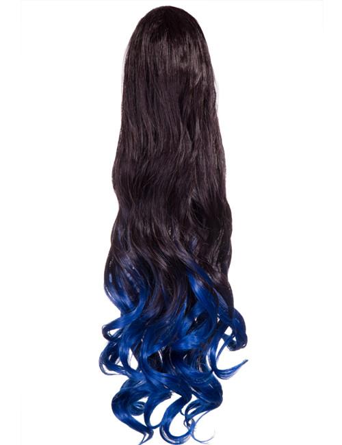 Eva 24" Long Loose Curls Half Head Wig in 6TTBLUE