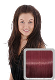 Angelina Reversible Flick Half Head Wig in #118 - Burgundy - Dolled Up Hair Extensions - 1