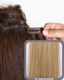 16" Deluxe Remy Human Hair Clip In Extensions 200g In Dark Ash Blonde (#18) - Dolled Up Hair Extensions - 1