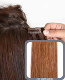 26" Full Head Remy Human Hair Clip In Extensions 160g In Light Auburn (#30) - Dolled Up Hair Extensions - 1
