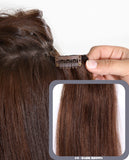20" Deluxe Remy Human Hair Clip In Extensions 200g In Dark Brown (#4) - Dolled Up Hair Extensions - 1