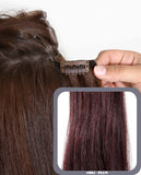 26" Full Head Remy Human Hair Clip In Extensions 160g In Royal Plum (#99J) - Dolled Up Hair Extensions - 1
