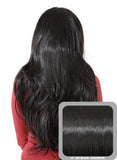 Emma Long Wavy Half Head Wig In Jet Black (#1) - Dolled Up Hair Extensions - 1