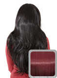 Emma Long Wavy Half Head Wig In Burgundy (#118) - Dolled Up Hair Extensions - 1