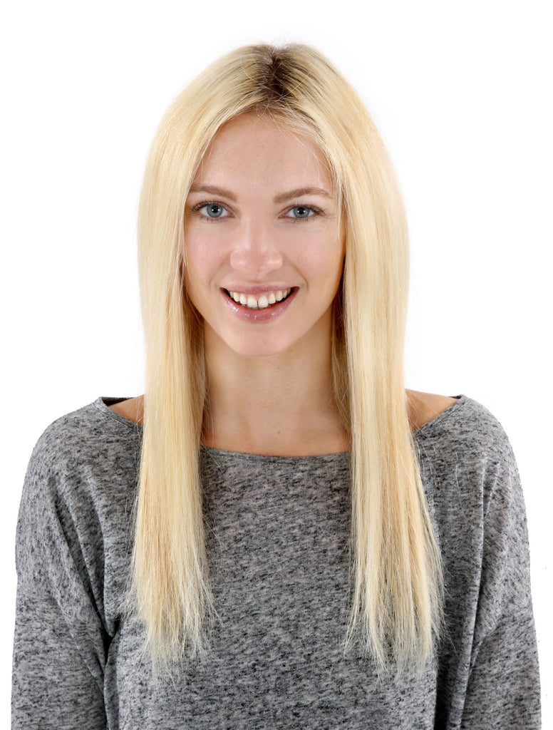 18" Remy Human Hair Invisible Tape Extensions 75g in Dark Ash Blonde (#18)