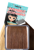 18" Remy Human Hair Invisible Tape Extensions 75g in Chocolate Brown (#6) - Dolled Up Hair Extensions - 1
