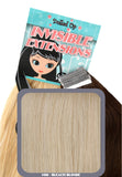 22" Remy Human Hair Invisible Tape Extensions 75g in Bleach Blonde (#60) - Dolled Up Hair Extensions - 1
