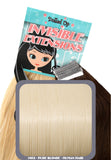 22" Remy Human Hair Invisible Tape Extensions 75g in Pure Blonde (#613) - Dolled Up Hair Extensions - 1