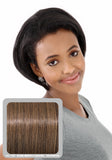 Posh Short Volume Booster Half Head Wig in Dark Brown & Caramel #4/27 - Dolled Up Hair Extensions - 1